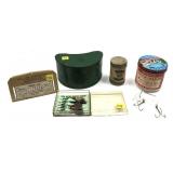 Lot, vintage fishing items including: Catfish