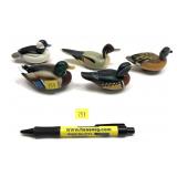 Lot, 5 Ducks Unlimited mini duck decoys includes