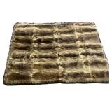 Fur blanket, 63" x 50"