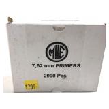 Case of 2000 7.62mm MKE primers, 2000 primers,