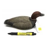 Canvasback mini duck decoy signed Don Strader