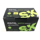 Brick of 500 SK .22 LR Pistol Match cartridges,