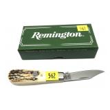Remington 1-blade stag folding knife with box