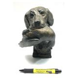 Hunting dog sculpture, approx. 8" H
