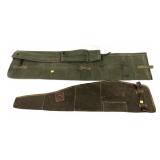 Lot, 2 military canvas long gun cases