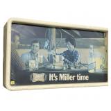 Vintage Miller High Life light-up fishing sign,