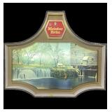 Vintage Meister Brau light-up fishing beer sign,