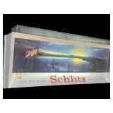 Schlitz Beer light-up fishing sign,10" H x 26" W