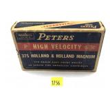 Vintage box of .375 Holland & Holland Magnum