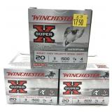 x3- Boxes of 20 Ga. 3" No. 4 Winchester steel shot
