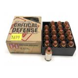 Box of .45 Auto 185-grain FTX Hornady Critical