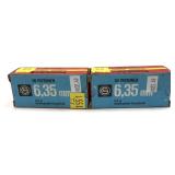 x2- Boxes of 6.35mm 49-grain FMJ cartridges "Geco"