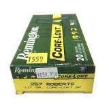 Box of .257 Roberts 117-grain Remington SP