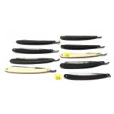 Lot, 9 assorted vintage straight razors