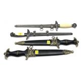 Lot, reproduction German knives with sheaths, 4