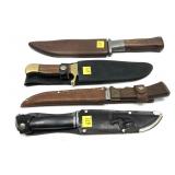 Lot, 4 assorted hunting/filet knives includes