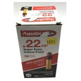 Brick of 500 rounds .22 LR hollow point Aquila