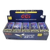 x10- Boxes of .22 LR HP CCI Stinger cartridges,