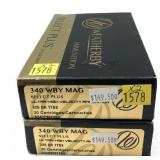 x2- Boxes of .340 WNY Mag. 225-grain TTSX