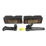 Lot, 2 vintage Lyman sights with boxes