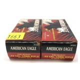 Lot, 100 rounds of .22 LR American Eagle
