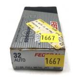 Box of .32 Auto 71-grain metal jacketed Federal