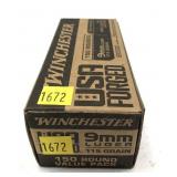 Box of 9mm Luger 115-grain FMJ Winchester