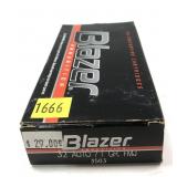 Box of .32 Auto 71-grain FMJ CCI Blazer