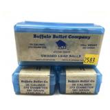 Lot, 3 Buffalo Bullet Co. .58 Cal. swaged lead