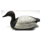 Ken Harris drake canvasback wooden carved decoy,