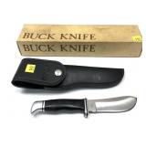 Buck 103 hunting knife with leather sheath and box