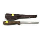 Case 607 5 1/2" knife with leather sheath