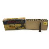 Vintage box of Western .303 Savage cartridges,