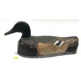 Early wood and canvas duck decoy