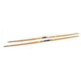Lot, 2 wooden long bows, 62 1/2" and 60 1/2" L