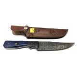Custom handmade Damascus steel blade knife with