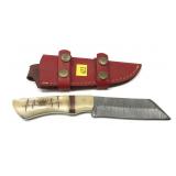 Custom handmade Damascus steel blade knife with