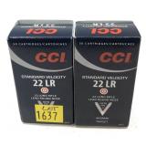 Lot, 100 rounds of CCI .22 LR cartridges,