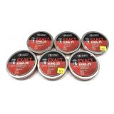 Lot: 6 JSB Match Exact King .25 Air gun pellets,