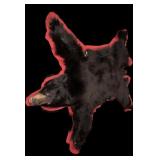 Black bear rug, nose to tail: 60"