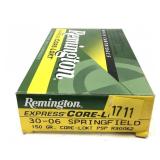 Box of .30-06 SPRG 150-grain Remington PSP