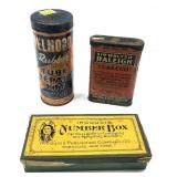 Lot, 3 vintage tins