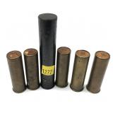 Lot, 5 vintage Remington 12 Ga. brass shells