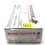 Box of 9mm Luger 115-grain FMJ Winchester