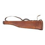Vintage leather shotgun case, 33" L