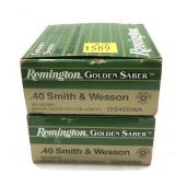 x2- Boxes of .40 S&W 165-grain brass jacketed