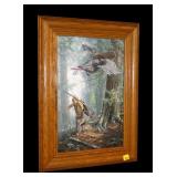 Framed Jack Paluh canvas print, frame size: