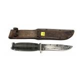 Schrade H-15 hunting knife with leather sheath