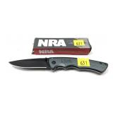 NRA folding knife with box