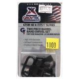 Grovtec 2-piece barrel band swivel set, fits